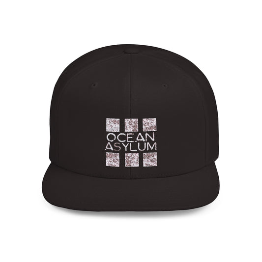 Ocean Asylum Flat Bill Snapback Hat